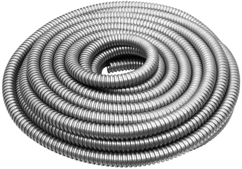 Qlvily 1/2 inch x 25ft Flexible Electrical Conduit, Iron Galvanized Access Line Conduit, Greenfield Flex Conduit, for Manage and Protect Home and Industrial Wires