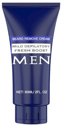 Crème Épilatoire Visage | 60ml Crème Épilatoire Homme Sans Douleur | Gel Visage Types de Peau Sensible Sécuritaire | Soin Beauté Personnel Jambes Poitrine Dos Zone