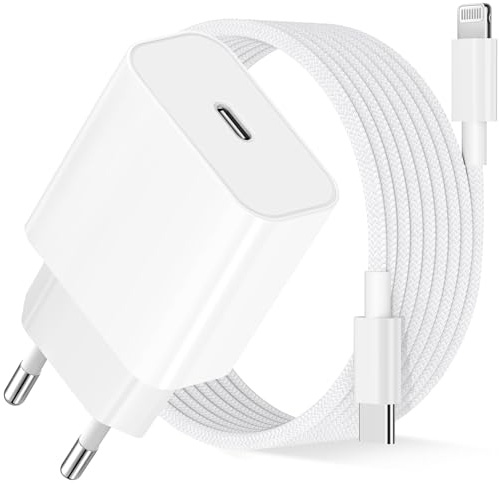 iPhone Ladekabel,25W MFi Zertifiziert iPhone Ladegerät Schnellladegerät | Lightning Kabel für iPhone 14 13 12 11 Pro Max Plus Mini Xs Xr X 8 7 iPad,USB C Adapter Charger mit 2M Schnellladekabel