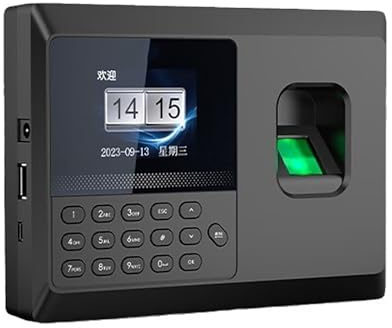 STMKB Timbratrice per Dipendenti, Timbratrice per Impronte Digitali con Schermo LCD, Report Intelligente Senza Software E Senza Modifiche, Supporta L'alimentatore Power Bank, Installazione Semplice