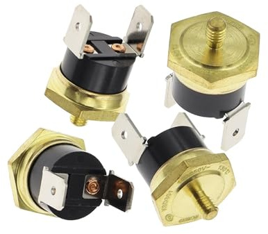 Temperature Switch KSD301 Hexagonal Copper Head M4 40C-150C Normally Closed 10A250B Bent Leg Thermostat Fuse(120C)