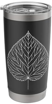 Hornbeam Leaf Line Art Botanist Stainless Steel Insulated Tumbler