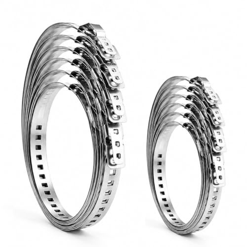 12 Colliers de Serrage pour Soufflet de Cardan en Acier Inoxydable, Pince Collier Cardan Petits 25-40 mm Grands 50-120 mm, Attaches Réglables Antirouille pour Direction Essieu et Tuyaux Automobile
