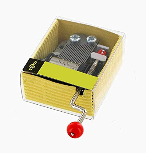 Lutèce Créations Spieluhr/Spieldose/Musikbox/Musikdose mit Handkurbel aus Pappe mit transparentem Fenster und 18-Ton-Spielwerk - We Wish You a Merry Christmas (traditionell)