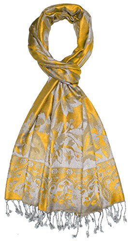 Lorenzo Cana Marken Schal Schaltuch Herrenschal aus Naturfaser, opulentes Muster in harmonischen Farben mit Fransen 70 x 200 cm - 7844411