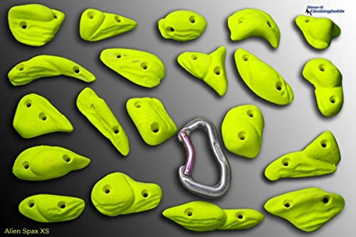Move-it-Climbingholds - Alien XS Spax (Klettergriffe-Set), Farbe:neon gelb
