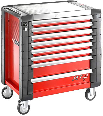 Motorrad Werkzeugwagen bestückt Facom Jet+4 rot SPOTLIGHT16PKW+MOD.J 36624240211