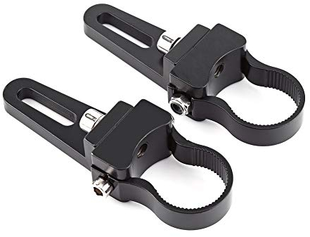 2 abrazaderas de luz de trabajo para barra de toro, soporte de montaje para la mayoría de coches, camiones, SUV, ATV, vehículos todoterreno