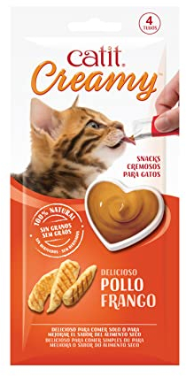 Catit Creamy Leckerei für Katzen 4 er- Pack Huhn