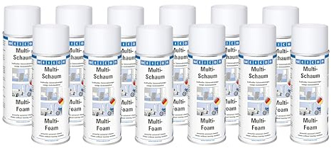 WEICON Multi-Schaum, 400 ml, 12er Set, Schaumreiniger für Polster, Scheiben, Teppich, Metall, Kunststoff, Universalreiniger