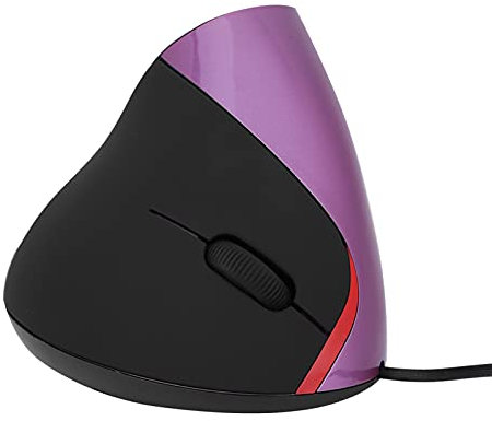Kuuleyn Vertical Mouse, Wired Mouse, Optical Mouse, Wireless Mouse, 3200DPI USB Vertical Wired Mouse Ergonomic Design Wrist Rest Gaming Mice for PC Laptop(Purple)
