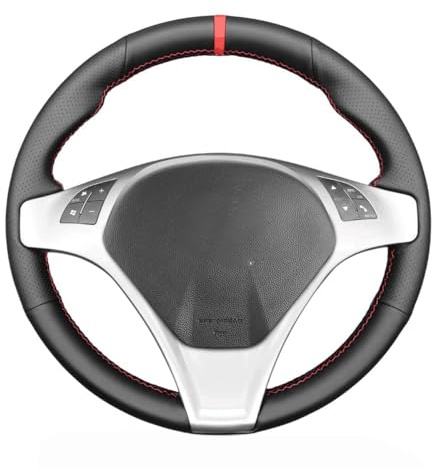 MEWANT Lenkradbezug für Alfa Romeo Giulietta 2010-2014 / MiTo 2008-2015 per Hand Nähen Echtleder Lenkradschoner