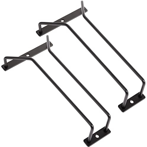 Dianoo 2 Soportes para Copas de Vino Debajo del Gabinete - Estante de Metal, Colgador de Almacenamiento, 22,5 cm