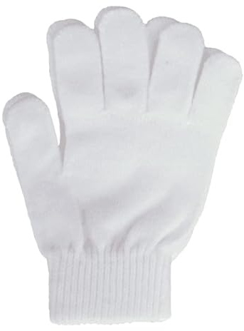 HORNO 1 Pair of Knitted Warm Gloves for Adults (White-L)
