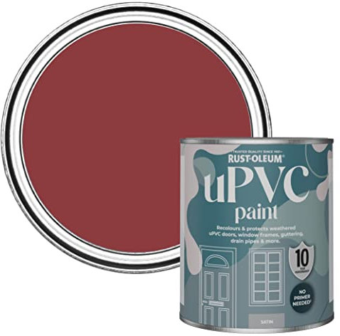 Rust-Oleum Red uPVC Door and Window Paint In Satin Finish - Empire Red 750ml