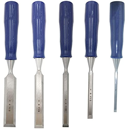 Set Di Scalpelli Professionali Per La Lavorazione Del Legno, Utensile Per Scalpello A Mano Per Intaglio Del Legno Con Bordo Smussato, 16 Mm (Set Da 5 Pezzi)