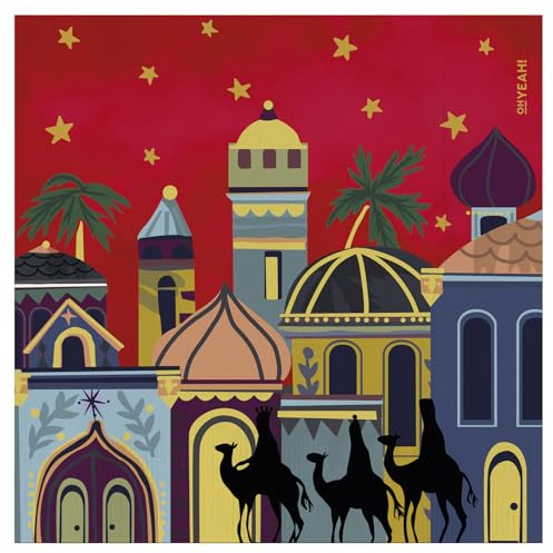 60 Servilletas Papel Navideñas Desechables de 33x33 cm. Servilletas de Navidad con motivo Navideños de 33x33 cm. Perfectas para Celebraciones y Eventos.