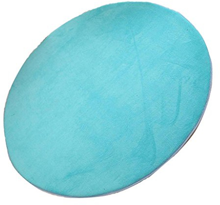 Paowsietiviity Tapis de tente en peluche douce pour enfants - 100 cm - Rond - Bleu - Comme décrit
