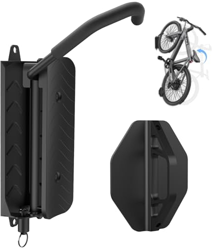 Fahrrad Wandhalterung, Wyxron Fahrradträger Vertikal Fahrradständer Schwenkbare 32kg Tragkraft mit Festes Design/Wandschallwand, für Garage Leichtes Fahrrad/MTB/Rennrad/Kinderfahrrad