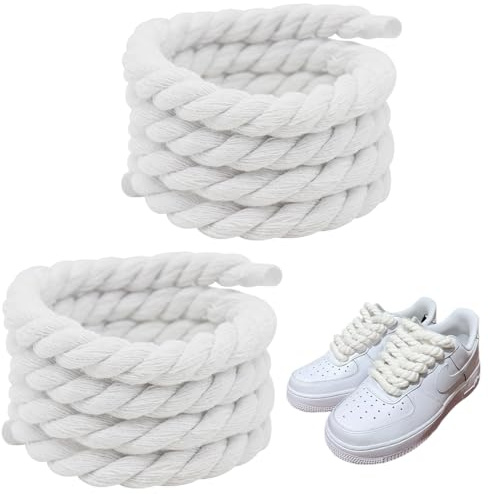 YIZWINS 1 Paio Lacci Corda, Rope Laces di Alta Qualità, Lacci alla moda per Scarpe da Ginnastica, Lacci Corda per DIY Lacci, per Scarpe da Ginnastica, Scarpe da Corsa, Scarpe Sportive