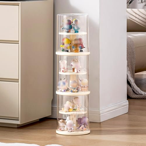 BRCYKRWY Acryl Vitrine Klar Acryl Vitrine Durchsichtige Sammler-Vitrine Vitrinenschrank Wohnzimmer Verdickte Vitrinen-Aufbewahrungsbox Für Puppen/Automodelle Schaufenster Mit Transparenter Figur