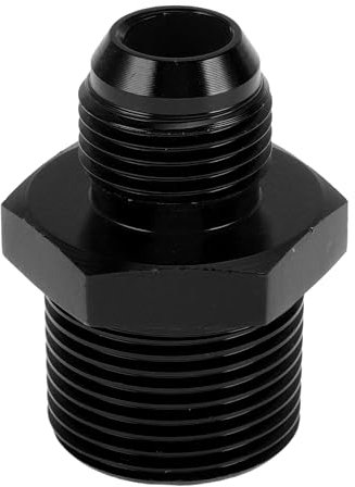 A ABSOPRO Adaptador Rojouctor De Racor Macho De Manguera Tf-An8-3/4 Npt Para Combustible, Aluminio Negro