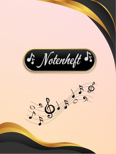 Notenbuch Schlagzeug DIN A4 Notenheft Schlaginstrumente Musikunterricht Trommeln Notenlinienheft Große Lineatur Glockenspiel Maracas Glocken Triangel ... Xylophon Rasseln Musiker Gongs B04B