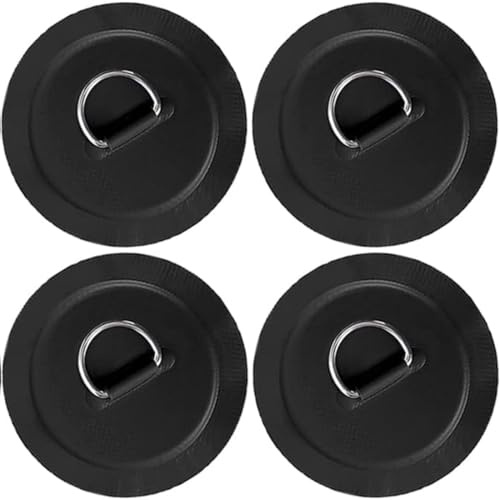GXGM 4 Stück Schlauchboot Zubehör，Schlauchboot，D Rings Pad Patch Paddleboard Pvc Stainless Steel Paddleboard Canoe Kayak Accessories Ring Fürschlauchboot Zubehör, Stand Up Paddleboard(Schwarz，8 Cm)