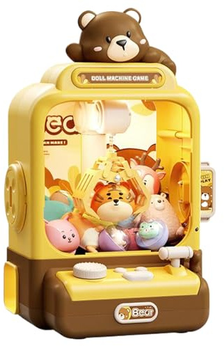 Máquina expendedora de garras de juguete para niños, 10 muñecas y 10 huevos, linda máquina expendedora de garras con sonido, minimáquinas expendedoras de doble potencia, regalos de cumpleaños, Na