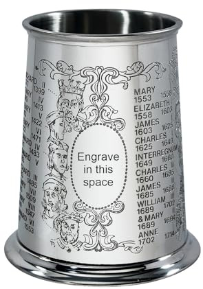Wentworth Pewter- Kings and Queens Pewter Tankard (with Engraving)