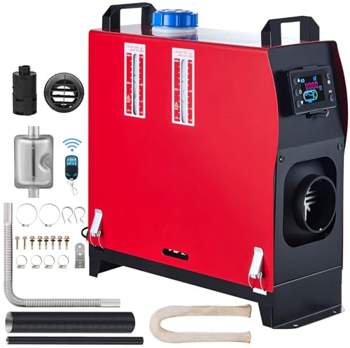 PEIXU Calentador de Aire Diesel 12V 5KW Portátil Calentador de Combustible Calefacción Estacionaria Calentador Diesel Aire Calentador de Estacionamiento Control Remoto con Interruptor LCD