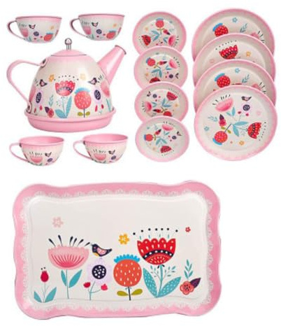Juego de Fiesta de té para niños, Juego de simulación, Cocina, Fiesta, Postre, Galletas, Bandeja de Tetera para niñas