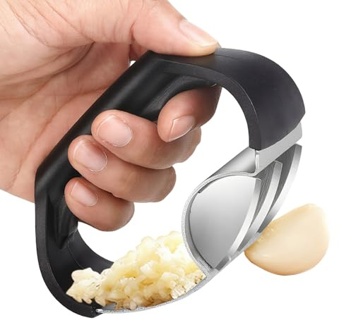 Schiaccia Aglio a Leva | Innovativo Portatile con Schiacciata Facile Pressa a Dondolo | Accessorio da Cucina Spremitore Affettatore | Per Cucina Casa Ristorante Cottura Schiacciamento Senza Sforzo