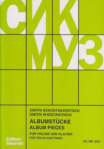 CHANT DU MONDE CHOSTAKOVITCH D. - ALBUM DE PIECES POUR VIOLON ET PIANO Partition classique Cordes Violon