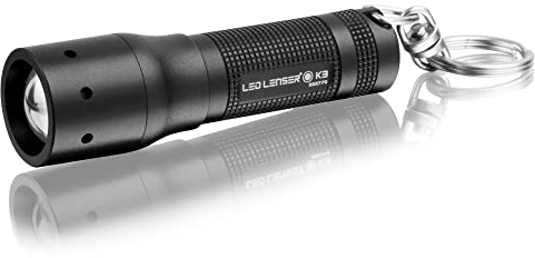 Ledlenser K3 LED Mini Taschenlampe, 14 Lumen, 1,3 Stunden Laufzeit, robustes Metallgehäuse, fokussierbar, inkl. Batterien und Schlüsselanhänger