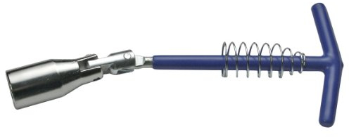 SW-Stahl 03603L Zündkerzeneinsatz mit T-Griff und Gelenk, 16 und 21 mm I Zündkerzeneinsatz T-Griff ergonomisch I Zündkerzeneinsatz mit Gummifangstück
