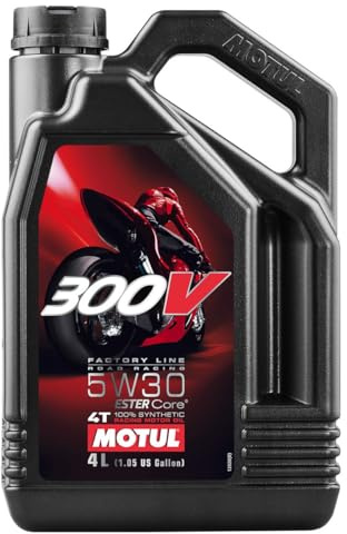 Motul 104111 300V 4T Factory Line Road Racing, 5 W-30, 4 L