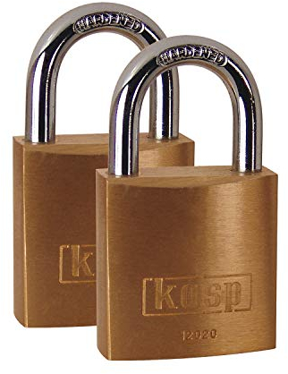 Kasp K12020D2 Lucchetto, pacco doppio ottone, 20 mm, serie 120 con la stessa chiusura, oro