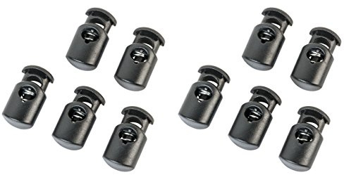 AceCamp® Kordelstopper [10x schwarz] - Gurtbefestigung Kofferverschluss - Rucksackverschluss - Einfache Anbringung - Robuste Schnalle.