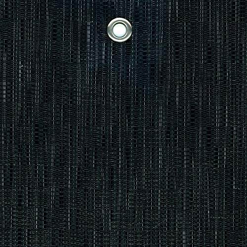 TENAX Texstyle ALL Black 1,00x5 m Noir, Filet Occultant Brise-Vue en Textilène avec Oeillets, Décoration et Occultation Design pour Jardins, Terrasses, Clôtures et Portails