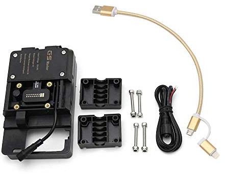 VISLONE Motorrad Handyhalterung, Handy-Navigationshalterung Zubehör mit USB-Ladegerät für BMW R1200GS LC & Adventure S1000XR R1200RS