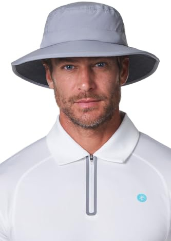Performance Golf Hat with Wide Brim - UPF 50+ Sun Protection - Fore Golf in Steel Grey