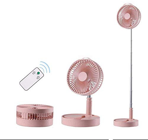 fcya Ventilatore,Ventilatore a Piantana, Altezza Piattoregolabile,con Telecomando 4 Modalità di Funzionamento, Adatto Per interni, Camera Da Letto, Soggiorno, Cucina, Ufficiopink