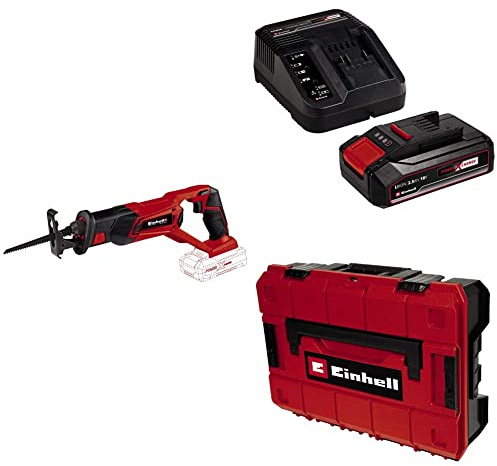 Einhell Akku Säbelsäge TE-AP 18 Li Power X-Change (Lithium Ionen, 18 V, werkzeugloser Sägeblattwechsel, max. 100 mm in Holz, inkl. Systemkoffer, 2.5 Akku und Ladegerät)