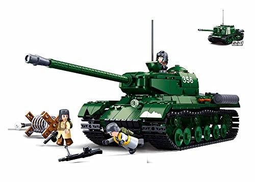 Sluban Klemmbausteine Army (Battle of Budapest) - IS2 Heavy Tank/ISU Tank Destroyer 2 IN 1 845pcs