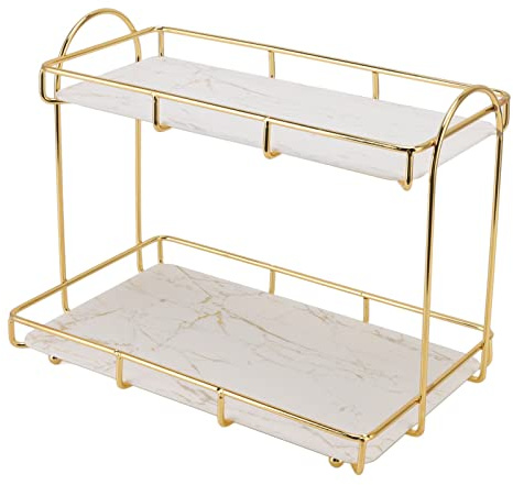 2-stöckiger Badezimmer-Theken-Organizer, Unter der Spüle, Badezimmer-Organizer, Arbeitsplatten-Aufbewahrungsregal, Kosmetik-Organizer-Halter für Badezimmer, Küche