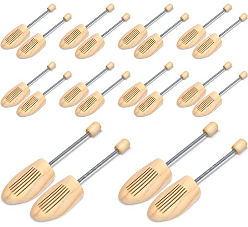 10 Pairs Cedar Shoe Trees for Men Size 9-10, Wooden Shoe Stretcher for Men Women Sneakers Boots, Shoe Widener