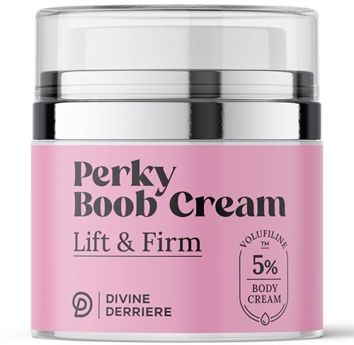 Divine Derriere Perky Body Cream - Lift & Firm Skin Tightening Cream for Body - Moisturizing Chest Firming Cream with Volufiline Helps Tighten Saggy Crepey Skin for a Perkier Look & Toned Décolleté