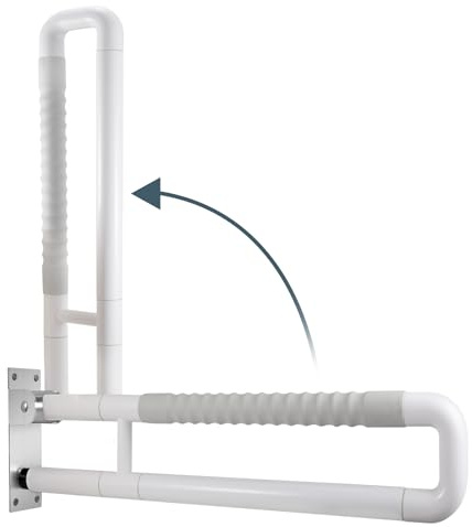 WochiTV Flip up Grab Bar 30.1 Inch Handicap Grab Bars Wall Mounted Toilet Handrail Anti Slip Bathroom Safety Bar for Senior Elderly Pregnant Aid