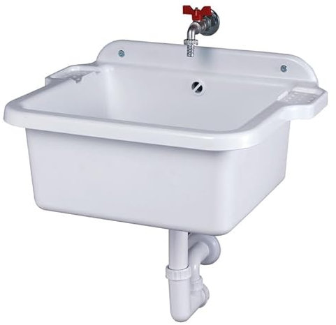 PILOZZO LAVATOIO DA PARETE CM 60 X 45 X H.28 -IN POLIPROPILENE DF 2081772